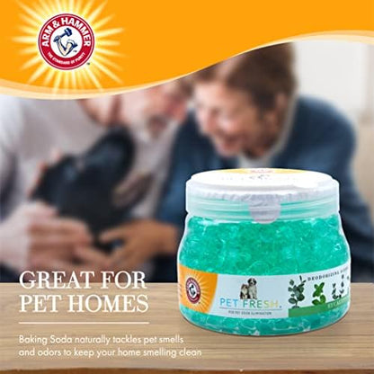 Arm & Hammer Pet Fresh Deodorizing Gel Pearls, Eucalyptus Mint, 12 Oz Jar - Image 4
