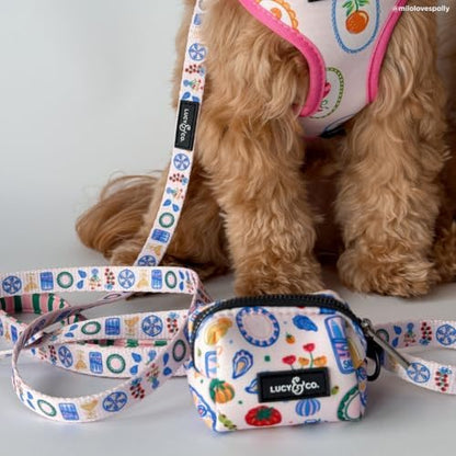Lucy & Co. Dolce Vita Dog Poop Bag Holder and Dispenser, Clips to Leash, Water-Repellent Neoprene, Includes Refill Roll - Image 4