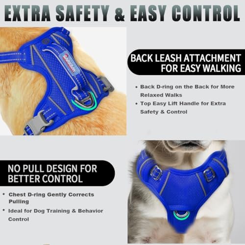 BARKBAY Dog Harness for Small Sized Dog No Pull Dog Vest ID Tag Pocket - Image 3