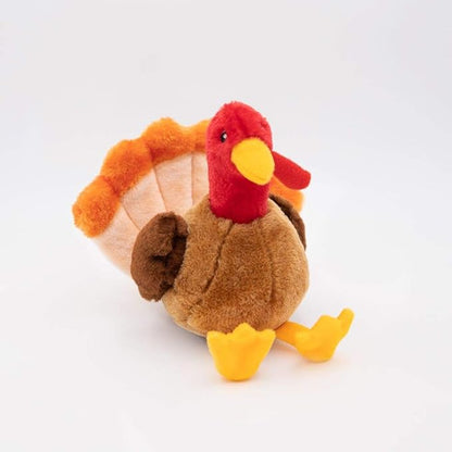 ZippyPaws Turkey Plush - Interactive Dog Toys to Keep Them Busy, Squeaky & Crinkly Pet Toy for All Breeds, For Small, Medium, & Large Dogs, 1 Medium Blaster Squeaker - Tucker the Turkey