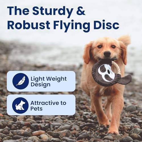 PAWSPIK 2-in-1 Flying Disc & Tug-of-War Dog Toy, Tough Tiger - Image 5