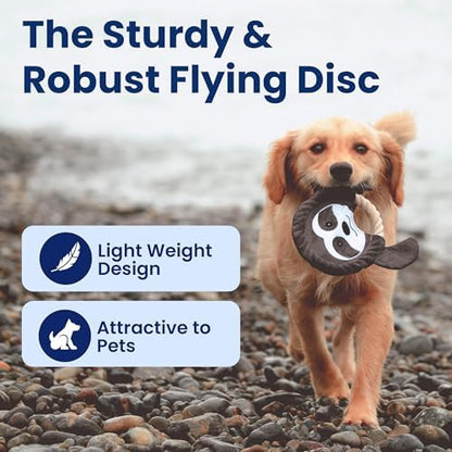 PAWSPIK 2-in-1 Flying Disc & Tug-of-War Dog Toy, Tough Tiger - Image 5