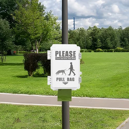 Dog Poop Bag Dispenser, Waterproof Outdoor Dog Bag Dispenser Holds Up to 8 Rolls of Waste bags, Outdoor Wall, Stake, Pole, Fence Mounted (dispenser+8rolls+lock) - Image 4