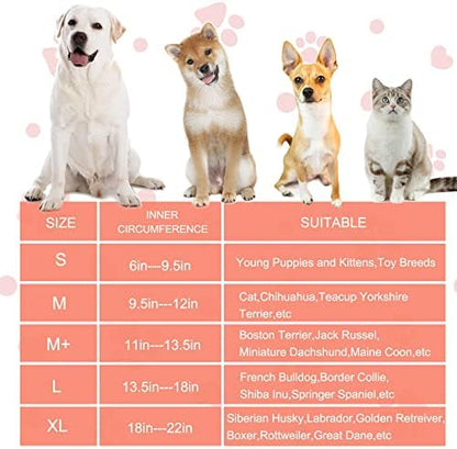 Inflatable Dog Cone Collar for Large Medium Small Dogs, Soft Dog Donut Collar Adjustable Recovery Cone for Pets After Surgery, Extra Enhanced Anti-Licking Guard Shield (Pink Donut, Small) - Image 3