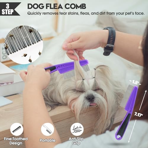Bonteck Dog Slicker Brush for Dogs Grooming Kit 5PCS Long Haired Doodles - Image 6