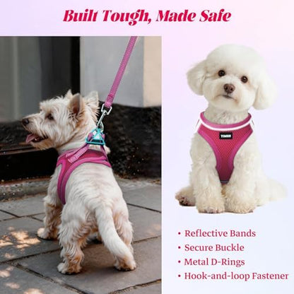 No Pull Dog Puppy Harness and Leash Set Reflective Mesh Vest Medium - Image 5