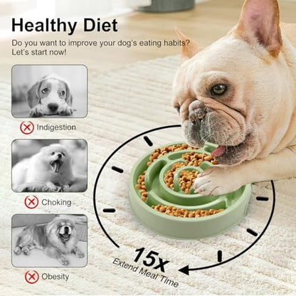 Slow Feeder Dog Bowls,Puzzle Dog Bowl with Anti-Slip, Slow Feeder & Non-Slip Design, Boredom and Anxiety Reducer, Suitable for All Breed Dogs and Cat - Image 3