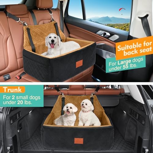 Dog Car Seat for Large Medium Sized Dogs, Washable Car Dog Bed Under 55 lbs - Image 4