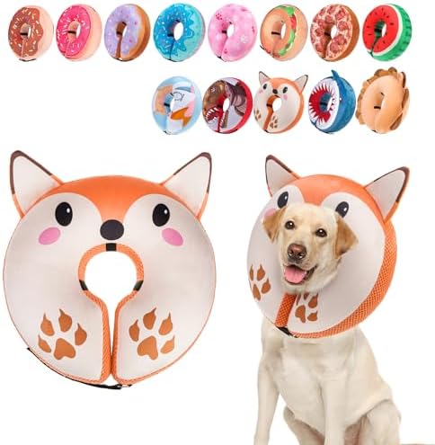 BEAUTYZOO Dog Cone Collar Alternative After Surgery,Pet Neck Donut E‑Collar by BEAUTYZOO