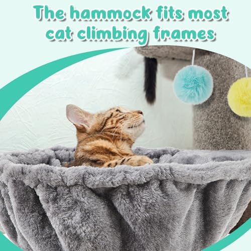 Dansydaisy 3 Pack Cat Tree Basket Replacement Hammock 14.6" Gray - Image 5