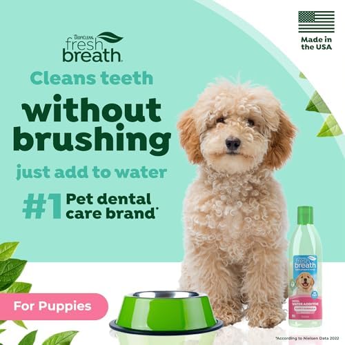 TropiClean Fresh Breath Dental Water Additive, Puppy Breath Freshener, 16oz - Image 2