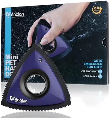 Analan Mini Pet Hair Remover for Car Detailing Dog Hair Tool(Blue Violet) by ANALAN