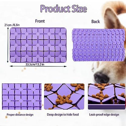 Silicone Snuffle Mat for Small Medium Dogs,Slow Feeder Lick Mat for Pet Slow Down Eating,Encourages Natural Foraging Skill,Interactive Feed Game Toy Lick Mat Bowl for All Breed Dog - Image 5