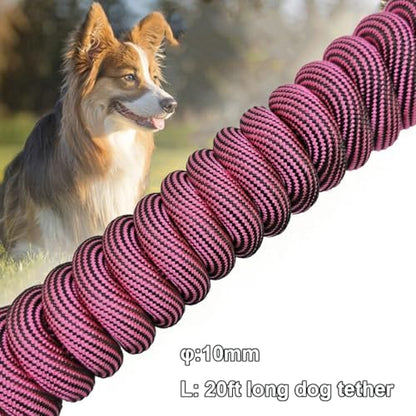 BTINESFUL 8/12/20/30/50/75ft Dog Tie-Out Long Tether Rope Dog Lead for Yard - Image 3
