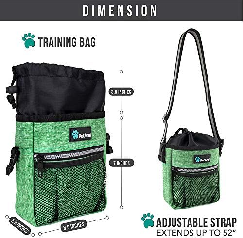 PetAmi Dog Treat Pouch, Pet Treat Pouch for Training, Dog Walking Bag Holder for Kibbles, Pet Food Toy, Dog Trainer Essentials Supplies, Poop Bag Dispenser, 3 Ways to Wear (Green) - Image 6
