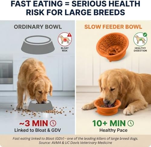 Dog Slow Feeder Lick Bowl to Prevent Fast Eating, Steel Reinforced Rim, Non-Slip Suction Base, BPA-Free Silicone, Dishwasher & Freezer Safe, Helps Extend Mealtime & Keep Dogs Calm(Orange) - Image 2