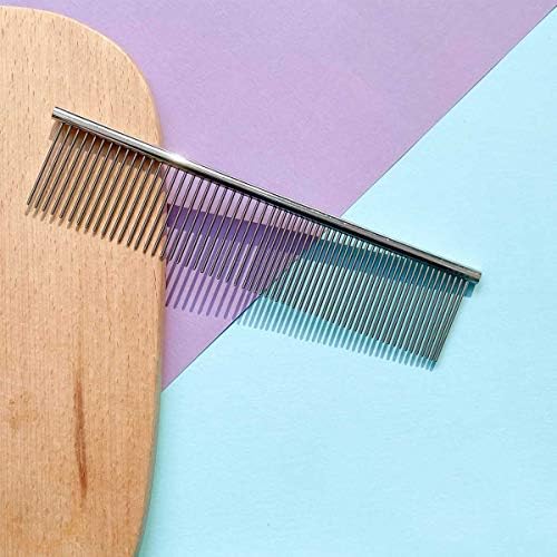 Stainless Steel Pet Grooming Comb with Rounded Ends - Professional Tool for Long and Short-Haired Dogs, Cats and Greyhounds - Image 7