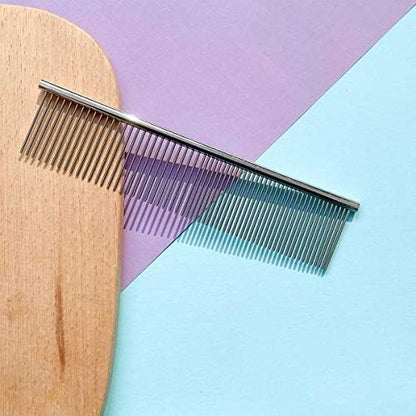 Stainless Steel Pet Grooming Comb with Rounded Ends - Professional Tool for Long and Short-Haired Dogs, Cats and Greyhounds - Image 7