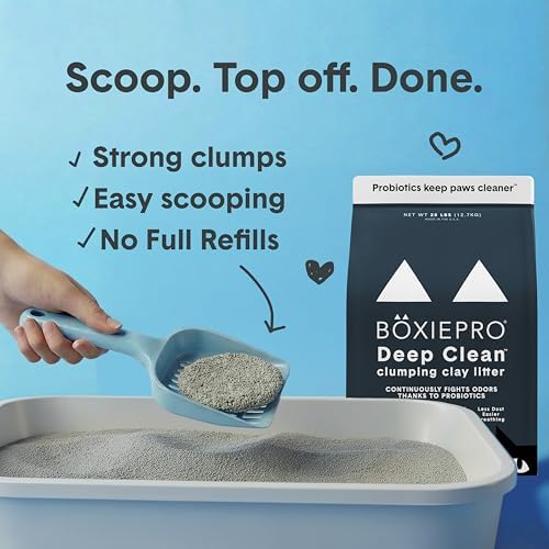 Boxie Probiotic Cat Litter, 40 Day Control, Clumping Clay Kitty Litter, Odor Eliminating Probiotics, Dust-Free, No Fragrances No Fillers, 28 lb - Image 5