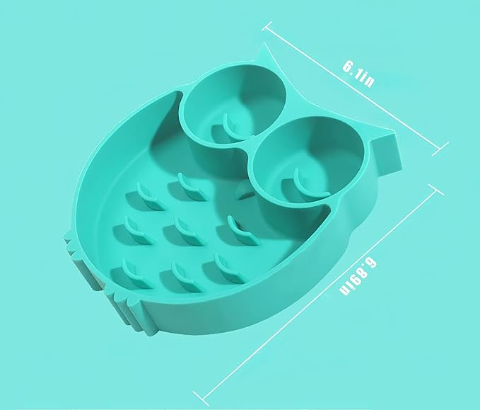 Slow Feeder Dog & Cat Bowl, Dog Puzzle Toys, Slow Feeder for Boredom & Anxiety Reduction, 12 oz, Silicone, Non-Slip Suction Cups