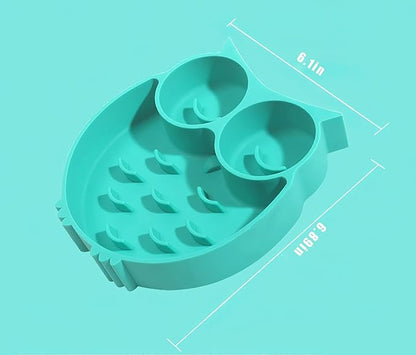 Slow Feeder Dog & Cat Bowl, Dog Puzzle Toys, Slow Feeder for Boredom & Anxiety Reduction, 12 oz, Silicone, Non-Slip Suction Cups
