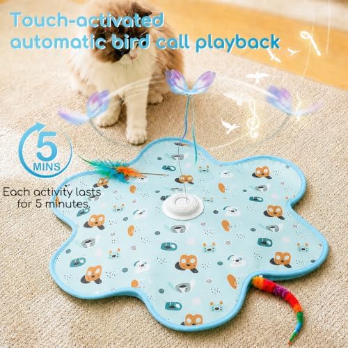 Interactive Cat Toys, Rechargeable with Auto Play and Bird Chirps - Image 4