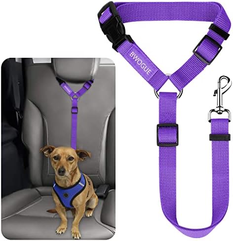 BWOGUE Dog Seat Belt for Car, Headrest Restraint Safety Lead, 1 Pack by BWOGUEPetHome