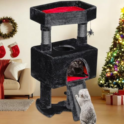BEWISHOME Cat Tree Tower for Indoor Cats, Gothic Cat Trees with Coffin Bed - Image 2