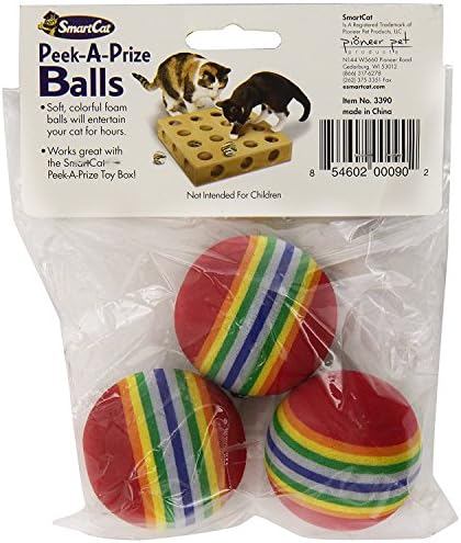 Pioneer Pet Toy Box Balls for Cat Colors may vary, 3 Count - Image 2