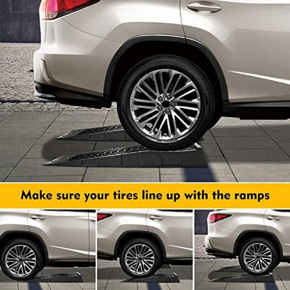 Ramps Low Profile Plastic Car Service Ramps 3 Ton Truck Vehicle - 2 Pack - Image 6