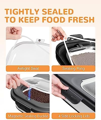 20-23 Lbs Dog Food Storage Container Airtight,Collapsible Pet Food Storage - Image 4