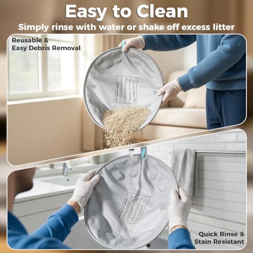 2Pcs Cat Litter Pad for Open Top Self-Cleaning Litter Box Replacement Liner - Image 7