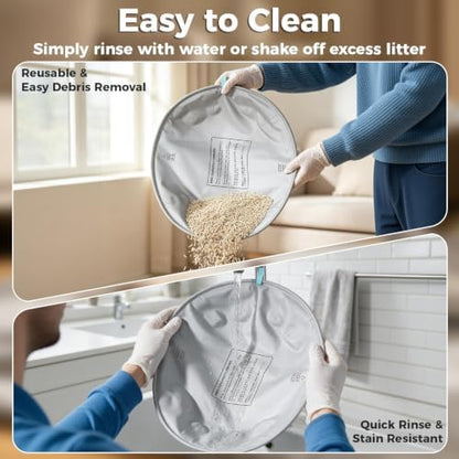 2Pcs Cat Litter Pad for Open Top Self-Cleaning Litter Box Replacement Liner - Image 7