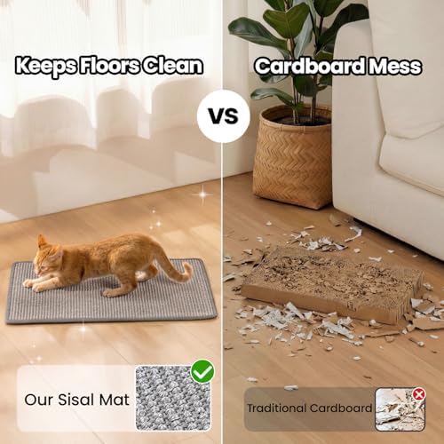 Conlun Cat Scratching Pad, 27.5x35.4in Sisal Mat Couch Protector - Image 3