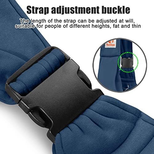 Tomkas Small Dog Sling Carrier - Zipper Pocket & Adjustable Strap - for 3-10 lbs Pets(Dark Blue) - Image 3
