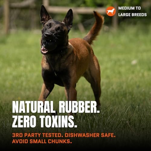 Monster K9 Scout Ball | Virtually Indestructible. Lifetime Guaranteed. | VULCRON™ Natural Rubber | Durable Dog Toy for Aggressive Chewers | Chew & Fetch | Tough, Heavy Duty | Medium & Large Breed, 3" - Image 6