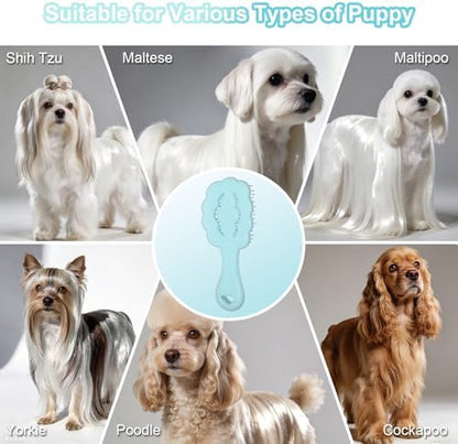 Cloud Shape Small Dog Grooming Brush (Sky Blue） - Image 6