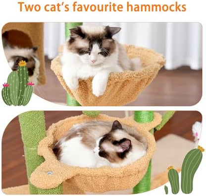 Heybly Cat Tree, 40" Tower with All-Sisal Wrapped Scratching Post HCT006SGY - Image 4