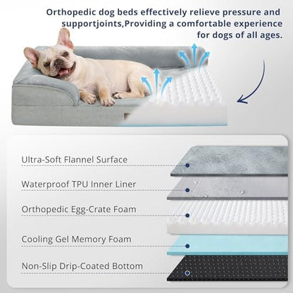 Dog Bed for Extra Large Dogs, 44-Inch Orthopedic XL Waterproof Pet Beds - Image 6