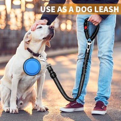 3 Piece Set Dog Seat Belt Retractable Dog Car Seatbelts Adjustable Pet Seat Belt for Vehicle Headrest Restraint Adjustable Heavy Duty & Elastic & Durable Car Harness for Dogs - Image 6