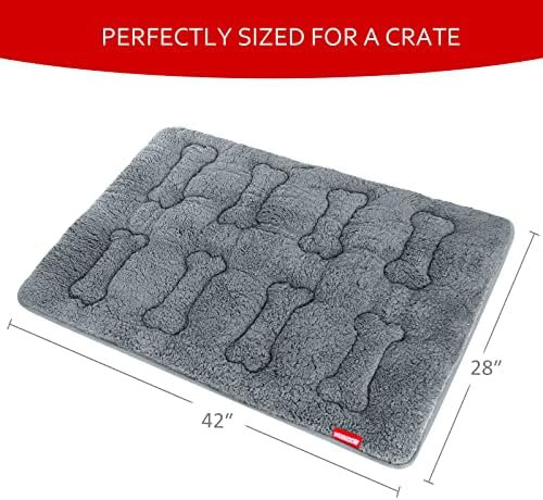 Dog Bed Crate Mat(42" X 28") 2 Pack, Soft Plush Dog Bed Pad - Image 4