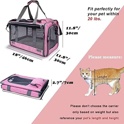 GAPZER Pet Carrier for Large and Medium Cat, Soft-Sided Pet Crate for Puppy - Image 2