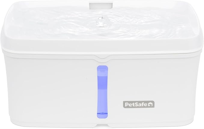 PetSafe Viva Pet Fountain - Encourages Healthy Hydration - Automatic Water Dispenser with Double Filtration - Ultra Quiet Water Fountain - Easy to Assemble - Dishwasher Safe - Stainless Steel - 140 oz
