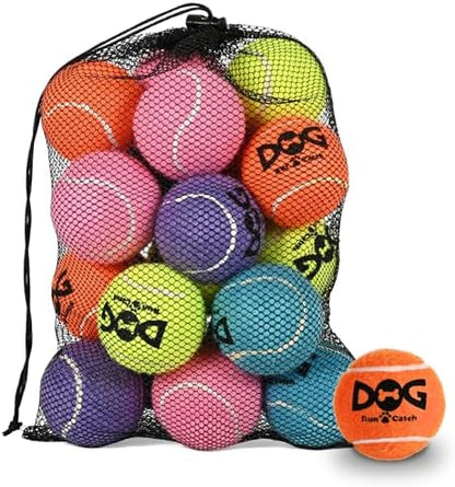 INSUM Squeaky Tennis Balls for Dogs, 2.5 Inch, 20 Pack Squeaky Dog Balls by INSUM