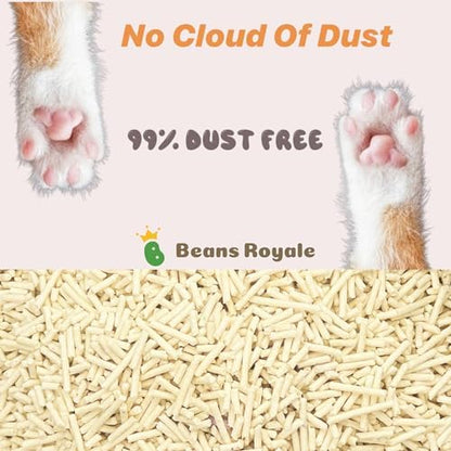 2pcs Pack (6L x 2) Tofu Cat Litter, Clumping Kitty Litter, Flushable,Pea Fiber,Dust Free, Odor Control, Low Tracking, Lightweight (Milky) - Image 5