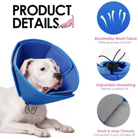AOFITEE Dog Cones for Medium Dogs, Soft Dog Cone Collar After Surgery - Image 4