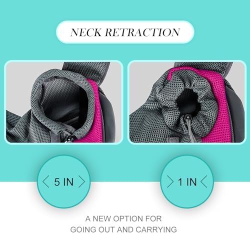 Small Dog Sling Carrier, Sling Pet Pouch to Wear Medium Dog Cat Travel Breathable, Soft-Sided Crossbody Puppy Carrying Purse Bag, L, Rose - Image 4