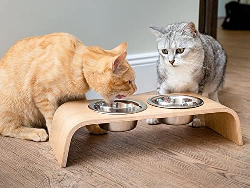 HB 2.5 Cups Stainless Steel Dog and Cat Bowls (2 Pack) Replacement Bowl - 6.2" Diameter, 2.2" Height for Raised Feeders