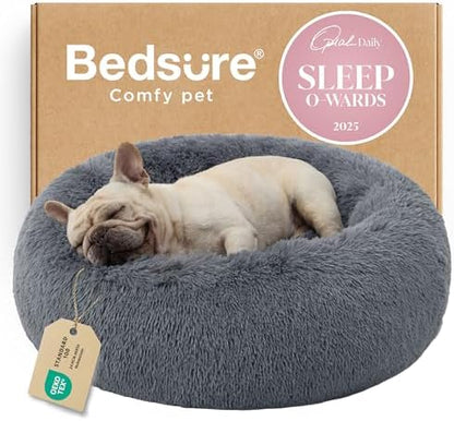 Bedsure Calming Dog Bed Medium Size Dog Donut Washable Pet Bed,30ins by Unknown