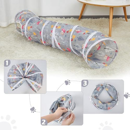 Glittme S-Shape Cat Tunnel, Foldable Cat Tunnels for Indoor Cats - Image 5